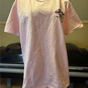 Size M Ladies Pink Graphic Vintage Magic Mushroom Have a Nice Trip T-Shirt